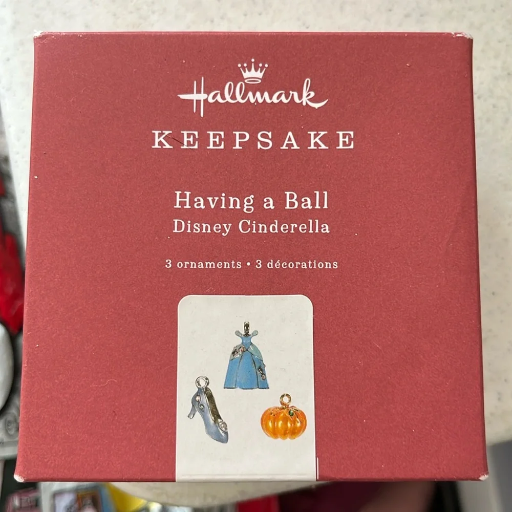Hallmark Cinderella set of 3 ornaments